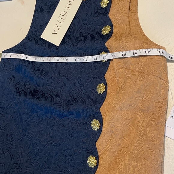New Mestiza Etta Mini Dress size 6 in Navy/ Tan - Picture 15 of 17